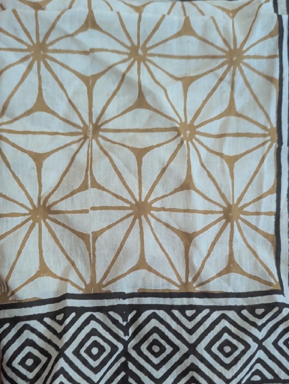 Four Batik Style Square Headscarves. Neutral Tones. 16" - Picture 2 of 5